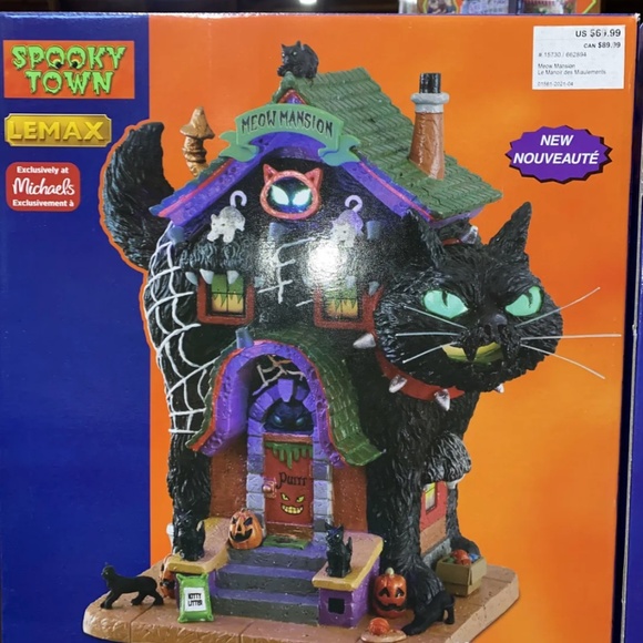 Lemax Spooky Town Meow Mansion 2021 NEW - Picture 1 of 2